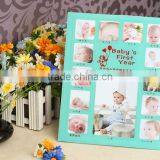 cheap new design multi opening windows baby first year glass hanged photo picture frame