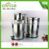 Stainless Steel Bathroom Foot Pedal Dustbin/ Household Waste Bin