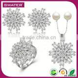 Jewelry Set 2016 Women Snowflake Heavy Pearl Necklace Set thumbnail-1