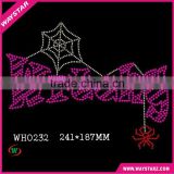 Hot Pink Witchy Design Rhinestone Wholesale Transfers