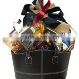 Small wholesale PU/PVC hand basket new storage basket gift basket leather gift basket basket