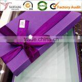 Craft Lid Paperboard Gift Box With Satin Ribbon and Bow Knot thumbnail-4