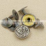 Custom Rose Logo Rivets for Clothes thumbnail-2
