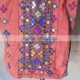 Vintage Banjara-Hand-Embroidered-Mirror-Work-Indian-Applique-Patch-16-H-Neck-Yoke-Sewing Banjara-Hand-Embroid thumbnail-3