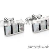 Fashion Rectangle Shell 316l Stainless Steel Cufflinks for Mens Shirt