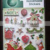 Christmas Handmade Stickers With Rhinestone