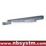 18 Port F Panel 19" 1U, Female to Female