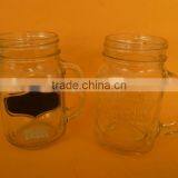 Glass Mason Jar With Handle and Straw thumbnail-2