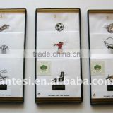100% cotton handkerchiefs with embroidery in gift box