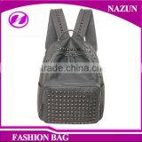 Adjustable Shoulder Strap College School Fashion Rivet on Women Day Backpacks thumbnail-4