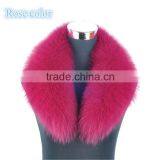 Long Rose Color Fox Fur Shawl Collar for Ladies Fur Coat Clothes thumbnail-1