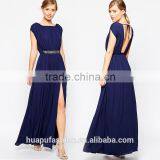 HP680090 dongguan humen wholesale sublimation printed maxi dress