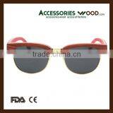 Wood Sunglasses Half Frame Unisex Wooden Sun Glasses thumbnail-3