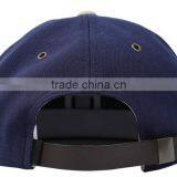 Guangzhou Daijun OEM New Design High Quality Metal Eyelets Custom Embroidered Logo Snapback Men Blue Wool Cap thumbnail-2