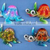 S/4 resin turtle magnet with moving eyes for home decoration
