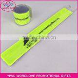 Custom Print Fluorescence Yellow PVC Reflective Slap Band For Promotion thumbnail-1