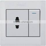 Wenzhou Best Quality 1 Gang 2 Pin Switched Socket, Switch and Socket