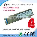 GLC-FE-100BX-u 155M 1310/1490 20km, BiDi SC Connector SFP Module Transceiver