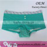 Mature Ladies Underwear Slim Bright Color Green Lingeries Superme Women Underwear of 100 Cotton thumbnail-1