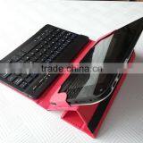 Hot Sale Red Buletooth Keyboard Case, Stand Flip Cover Tablet Leather Case thumbnail-3