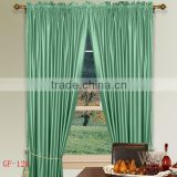Ready Made Rod Pocket 100% Polyester Plain Blackout Curtain With Hooks