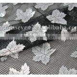 2016 Most Fancy Design Silver Maple Leaf Shape Laser PU Embroidery Lace Fabric thumbnail-2