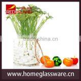 258 ml Modern Crystal Glass Clear Flower Vase Hydroponic Container Home Decor thumbnail-1
