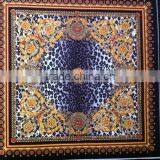 Italian Style Vanity Crown Leopard Wall Decoration/Barocco Leopard Classic Blue Velvet Home Decoration With Oil Painting Frame thumbnail-1
