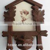 Vintage Cuckoo Clock Wooden Frame Bird's Nest thumbnail-1