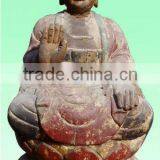 Oriental Indian Style Wooden Carved Buddism Statue Sakyamuni Statue thumbnail-3