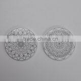Round Coaster, Stoneware With Decal Printing, Ceramic Cup Mat thumbnail-1