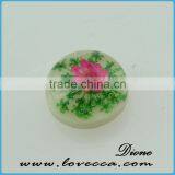 Round Shape Resin Cabochon Jewelry Pendant , Dried Flower Resin Cabochon , Clear Flat Resin Cabochon thumbnail-4