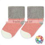 Gray Pink White Patchwork Design Baby Socks Wholesale Cotton Infant Toddler Socks thumbnail-1