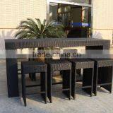 Outdoor Furniture Bar Table Chairs Patio Dining Rattan Wicker Set 9pcs New thumbnail-1