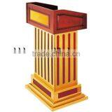 Wholesale Guangzhou Hotel Product Wholesalers Restaurant Supplies Wooden Conference Lectern Podium Wooden Church Rostrum T350 thumbnail-2