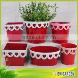 High Quality Latest Design Stylish Red Pot Painting Designs,plant Pot thumbnail-1