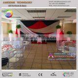 Pink Acrylic Dining Table Base With Clear Top for Romantic Wedding thumbnail-4