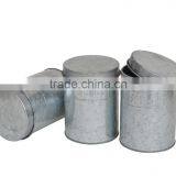 Galvanized Tea Sugar Coffee Canister Set of 3 thumbnail-1
