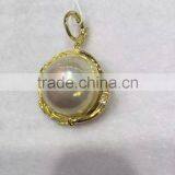 20-21mm Seawater Mabe Pearl Earring thumbnail-2