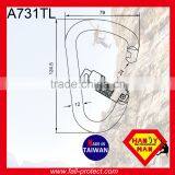 Twist Lock 25KN Mountaineer Climbing D Type Carabiner Made Of Aluminum thumbnail-2