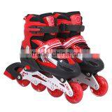 2017 New Style High Quality PU 4 Wheels Adjustable Roller Skates,flashing Kid's Skate