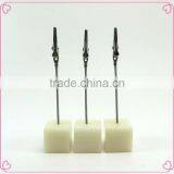 Basic Style Cube Resin Base Message Paper Holder Clips