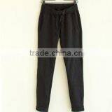 Soft With Elasticity Casual Sport Women Black Long Pants thumbnail-1