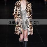 2016 Winter Lady Fancy High Quality Print Goat Fur Coat OEM Service thumbnail-3
