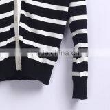 Custom Black And White Strips School Uniform Sweater thumbnail-3