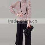 2016 Winter Plain Pure Color Woolen Turtleneck Pullover Sweater for Lady thumbnail-4