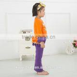 Halloween Fall Outfit Halloween Pumpkin Outfit Pumpkin Clothing Outfit For Girls Toddlers Ruffle Pant Set thumbnail-4