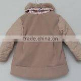 2016 Girls Shearling Collar Brown Winter Jackets thumbnail-2