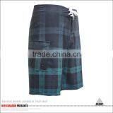 4-way Stretch Mens Shorts With a Side Pocket Grid Printed Wholesale Board Shorts thumbnail-4
