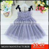 MGOO Special Design Bow Shoulder Girl Shinning Princess Dress Children Kids Star Infant Vestidos 6706 thumbnail-1